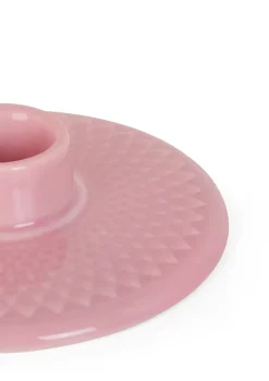 Lyngby Porcelæn Rhombe kandelaar 3 cm, Roze< Kandelaars