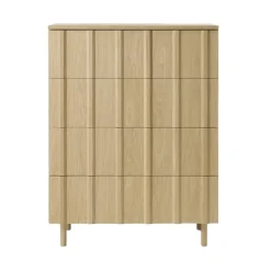 Normann Copenhagen Rib commode 4 lades, Oak< Ladekasten & Dressoirs