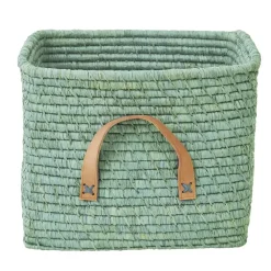 RICE raffia opbergmand, Mint< Opbergoplossingen Voor De Kinderkamer|Opbergmanden