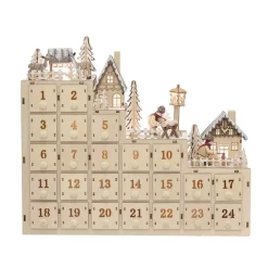 Bloomingville Richie kerstkalender 33x38 cm, Natuur< Kerstdecoraties