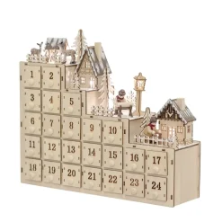 Bloomingville Richie kerstkalender 33x38 cm, Natuur< Kerstdecoraties