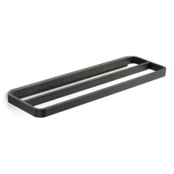 Zone Denmark RIM handdoekstang dubbel 12x44 cm, Black< Handdoekenrekken & -Ringen