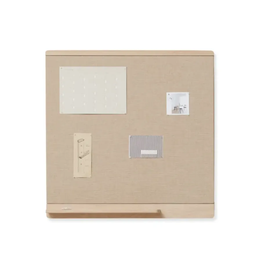 Form & Refine Rim prikbord 75x75 cm, Wit eiken< Prikborden