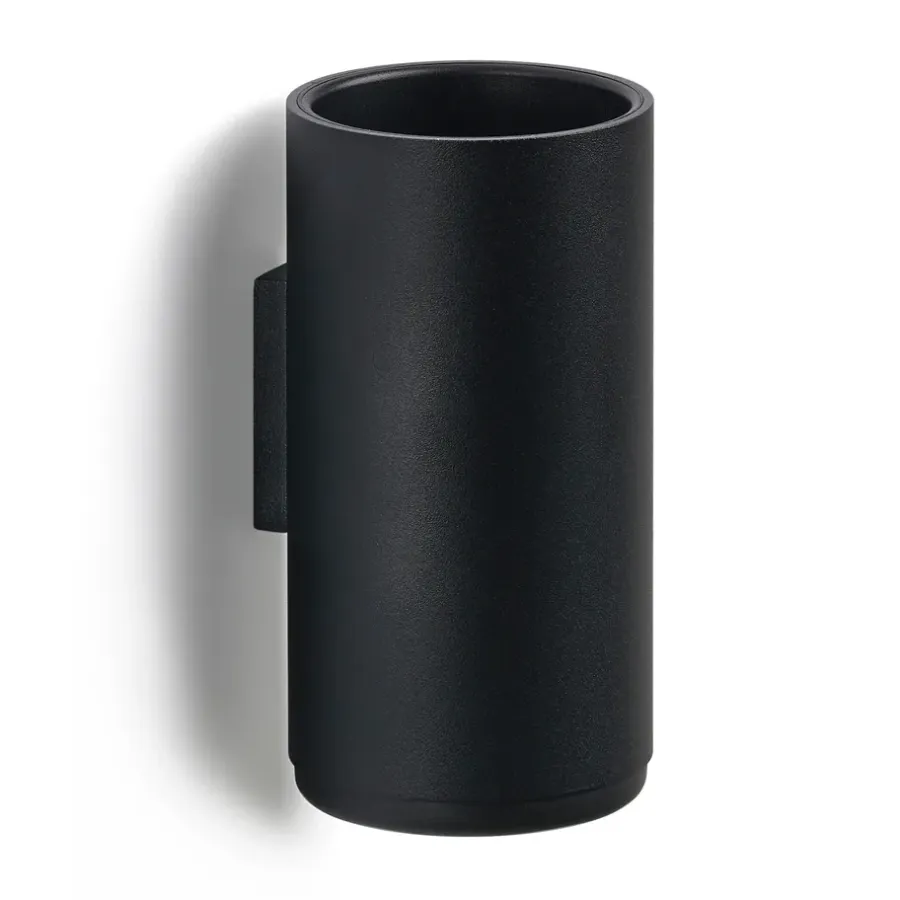 Zone Denmark RIM tandenborstelbeker met wandhouder 13,6 cm, Black< Tandenborstelhouders