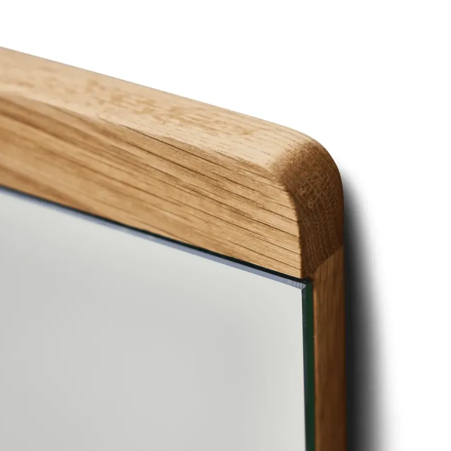 Form & Refine Rim wandspiegel 35x110 cm, Eikenhout< Wandspiegels