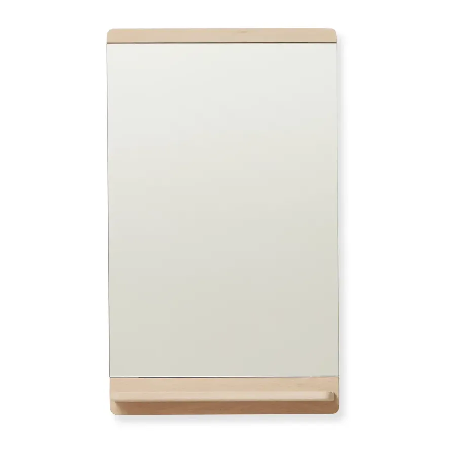 Form & Refine Rim wandspiegel 40x68 cm, Wit eiken< Wandspiegels