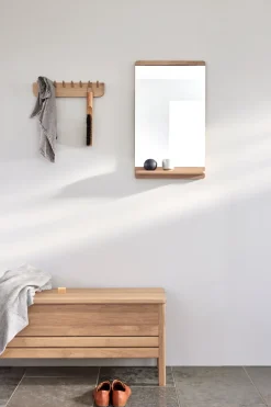 Form & Refine Rim wandspiegel 40x68 cm, Wit eiken< Wandspiegels