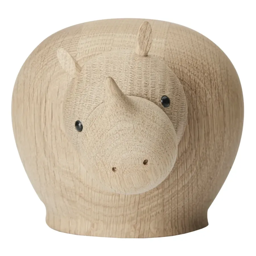 Woud Rina houten neushoorn, Medium< Houten Beelden