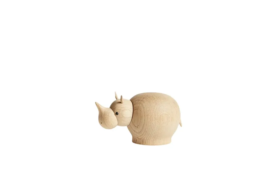 Woud Rina houten neushoorn, Small< Houten Beelden