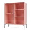 Montana Ripple II vitrinekast 69,6x82,2x30 cm, Rubypoten chrome< Kasten & Vitrines