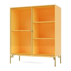 Montana Ripple II vitrinekast 69,6x82,2x30 cm, Acaciapoten brass< Kasten & Vitrines