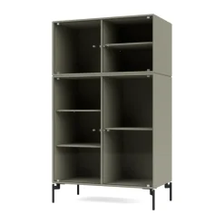 Montana Ripple III vitrinekast 69,6x117,6x38 cm, Fennelpoten black< Kasten & Vitrines