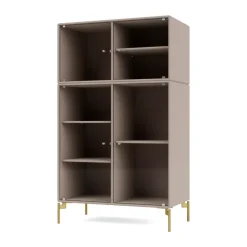 Montana Ripple III vitrinekast 69,6x117,6x38 cm, Mushroompoten brass< Kasten & Vitrines