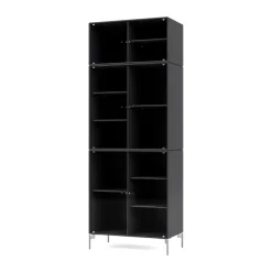 Montana Ripple IV vitrinekast 69,6x187,2x38 cm, Antracietpoten chrome< Kasten & Vitrines