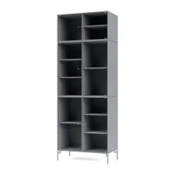 Montana Ripple IV vitrinekast 69,6x187,2x38 cm, Graphicpoten chrome< Kasten & Vitrines