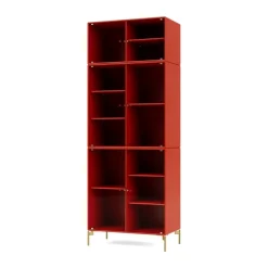 Montana Ripple IV vitrinekast 69,6x187,2x38 cm, Rosehippoten brass< Kasten & Vitrines