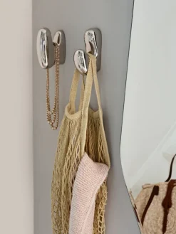 Broste Copenhagen Roberta haak 10x7 cm, Silver finish< Haken & Hangers