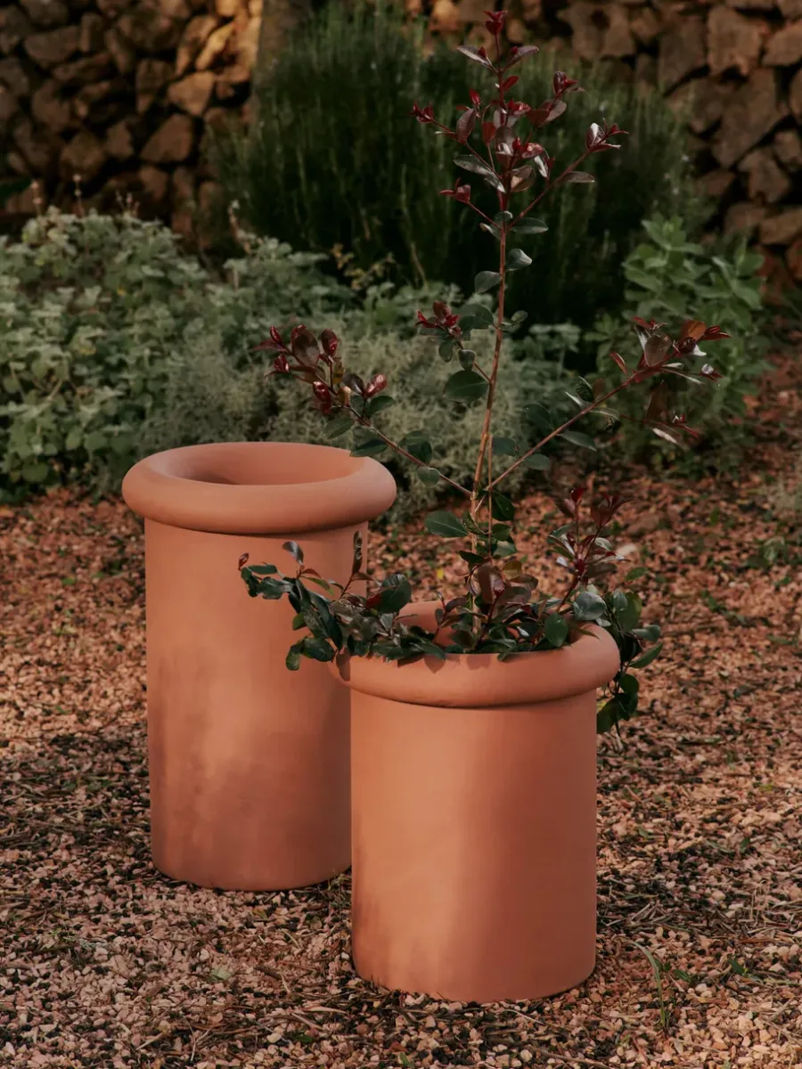 Ferm Living Rollo pot Ø31x46 cm, Terracotta< Bloempotten