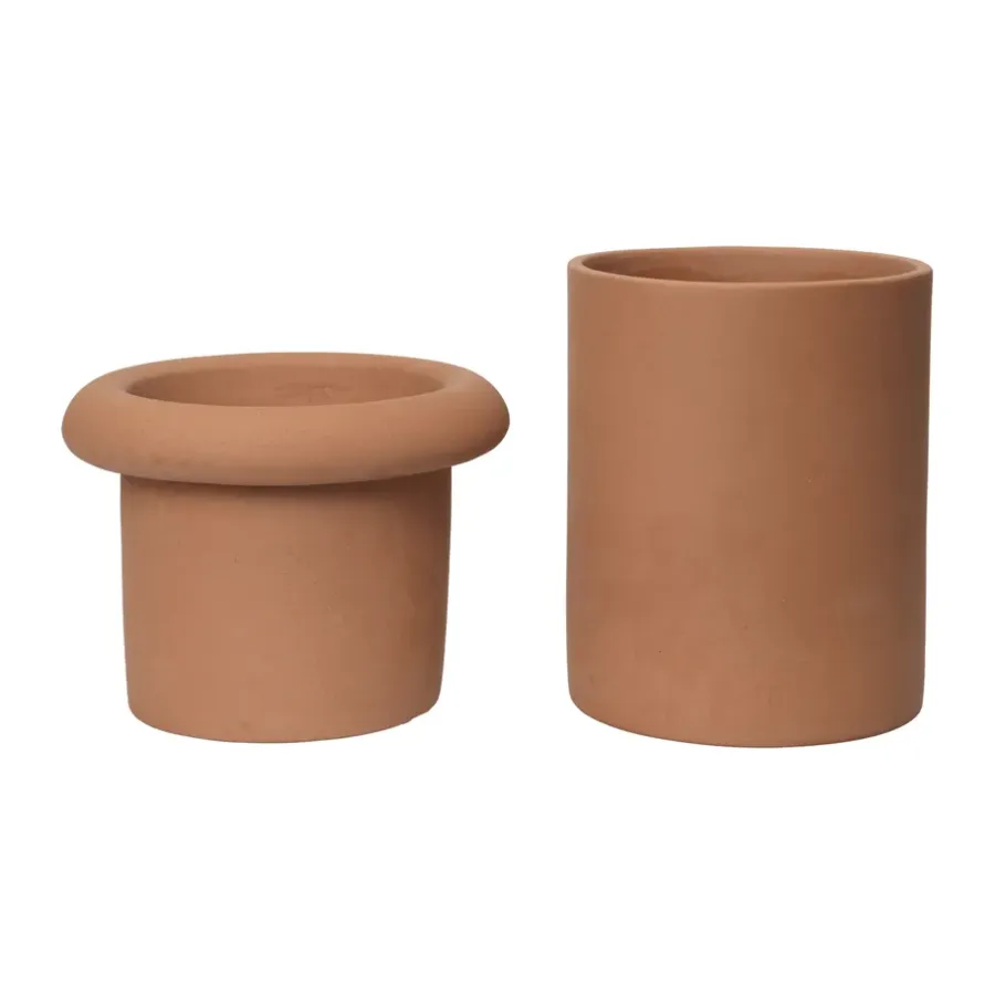 Ferm Living Rollo pot Ø31x36 cm, Terracotta< Bloempotten
