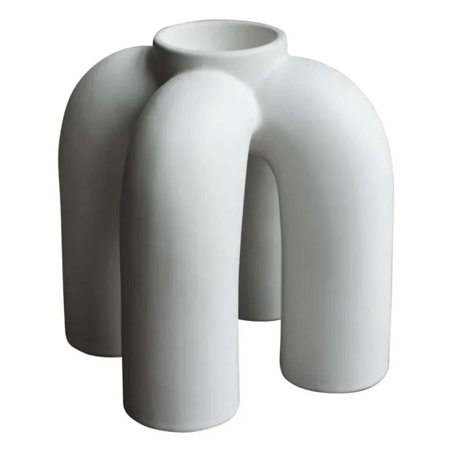 DBKD Rope Waxinelichthouder 14x14 cm, White< Kandelaars