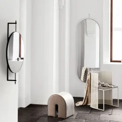 Kristina Dam Studio Rotating spiegel, black< Wandspiegels