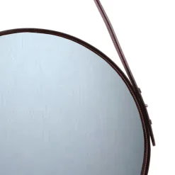 Ørskov spiegel bruin, Ø 50 cm.< Wandspiegels|Ronde Spiegels
