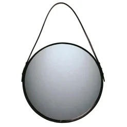 Ørskov spiegel zwart, Ø 40 cm.< Ronde Spiegels|Wandspiegels