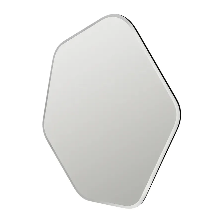 Broste Copenhagen Ruby wandspiegel 60x50 cm, Clear-black< Wandspiegels