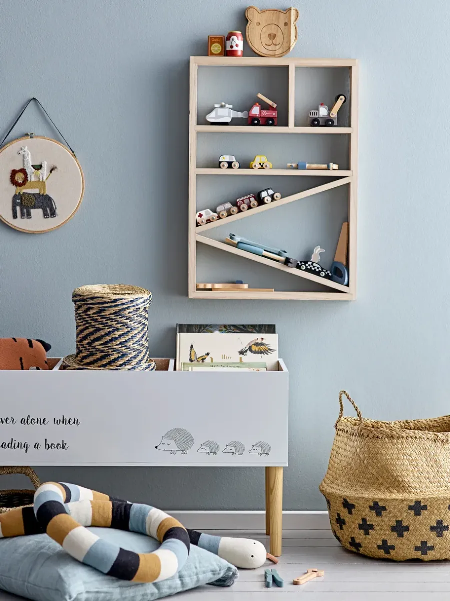 Bloomingville Salaam boekenbox 50x90 cm, Wit< Opbergoplossingen Voor De Kinderkamer