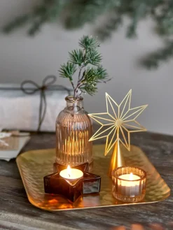 Bloomingville Sanga dienblad met decoratieobjecten, 6-delig, Goud< Decoratieve Accessoires|Kerstdecoraties