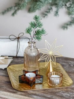 Bloomingville Sanga dienblad met decoratieobjecten, 6-delig, Goud< Decoratieve Accessoires|Kerstdecoraties