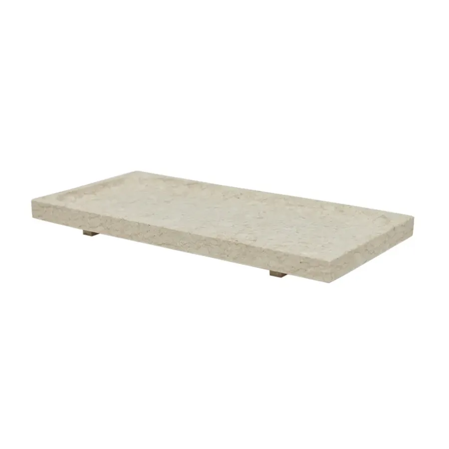 OYOY Savi marmeren dienblad 14x30 cm, Beige< Decoratieve Accessoires|Decoratieve Dienbladen