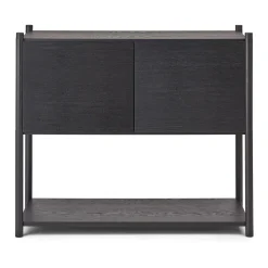 Gejst Sceene bookcase C, Zwartgebeitst eikenhout< Ladekasten & Dressoirs