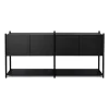 Gejst Sceene bookcase H, Zwartgebeitst eikenhout< Ladekasten & Dressoirs