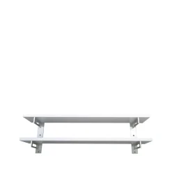 Scherlin Schoenenrek 7, wit, wand, aluminium, 2 niveaus< Schoenenrekken