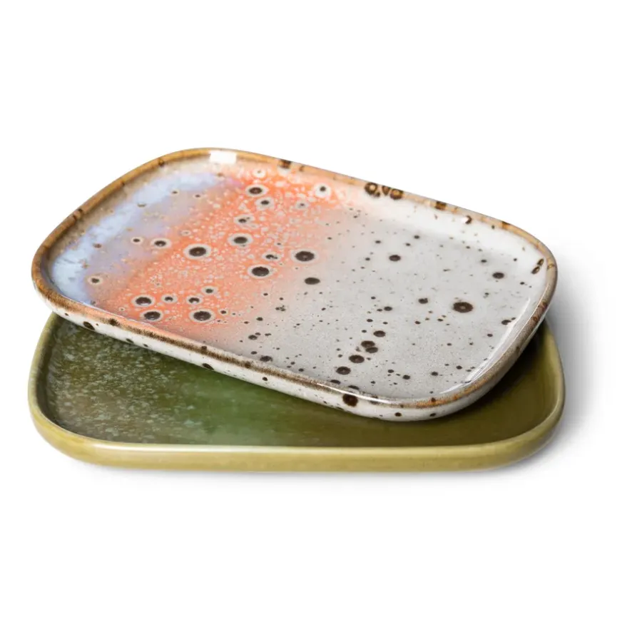 HKliving 70's dienblad klein 2-pack, Asteroids / Grass< Decoratieve Accessoires|Decoratieve Dienbladen