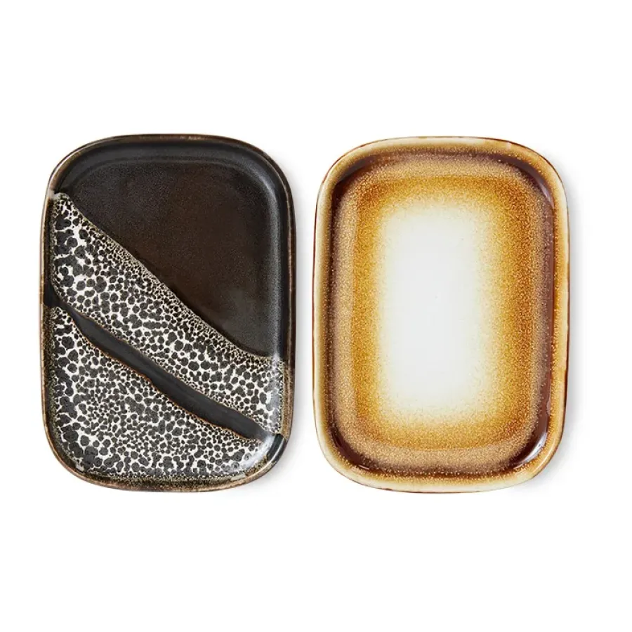 HKliving 70's dienblad klein 2-pack, Mojave< Decoratieve Accessoires|Decoratieve Dienbladen