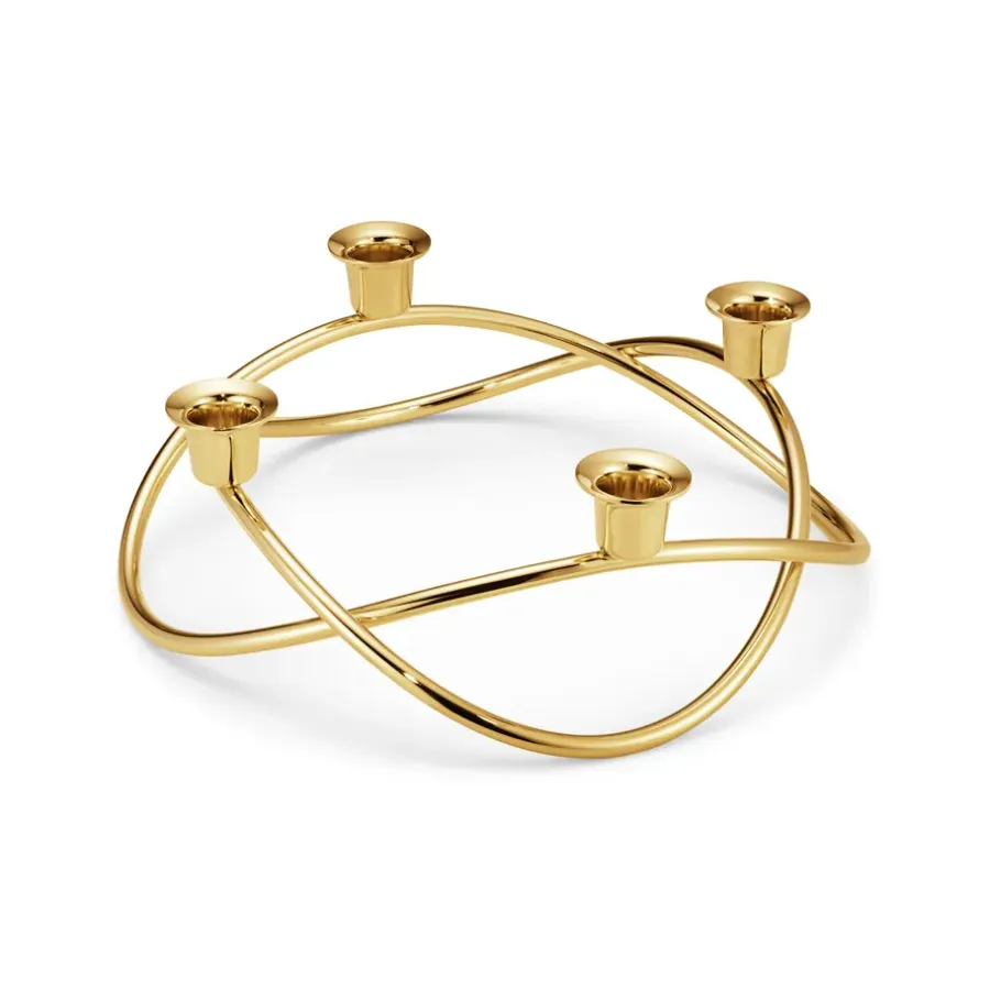 Georg Jensen Season kandelaar Ø26 cm, verguld< Adventskandelaars & -Kaarsen