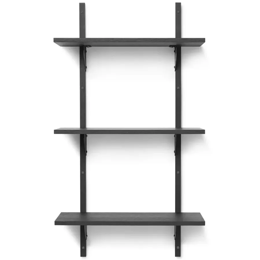 Ferm Living Sector plank S/L, Zwart essen-zwart< Planken & Planksystemen
