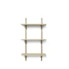 Ferm Living Sector plank triple narrow, natural oak, s/l, zwart messing< Planken & Planksystemen