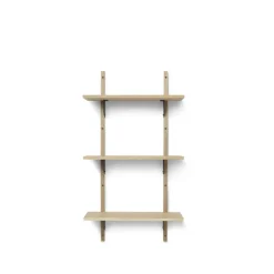 Ferm Living Sector plank triple narrow, natural oak, s/l, zwart messing< Planken & Planksystemen