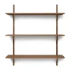 Ferm Living Sector plank triple wide, Smoked Oak, brass< Planken & Planksystemen
