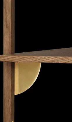 Ferm Living Sector plank triple wide, Smoked Oak, brass< Planken & Planksystemen