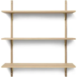 Ferm Living Sector plank triple wide, Eiken-messing< Planken & Planksystemen