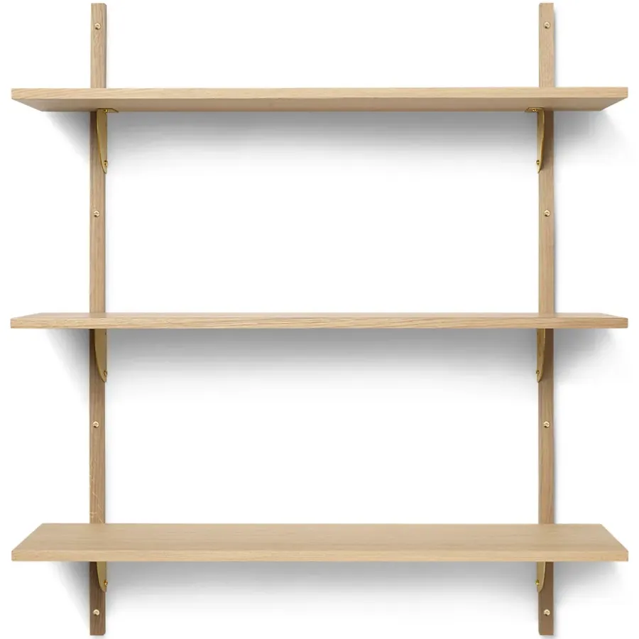Ferm Living Sector plank triple wide, Eiken-messing< Planken & Planksystemen