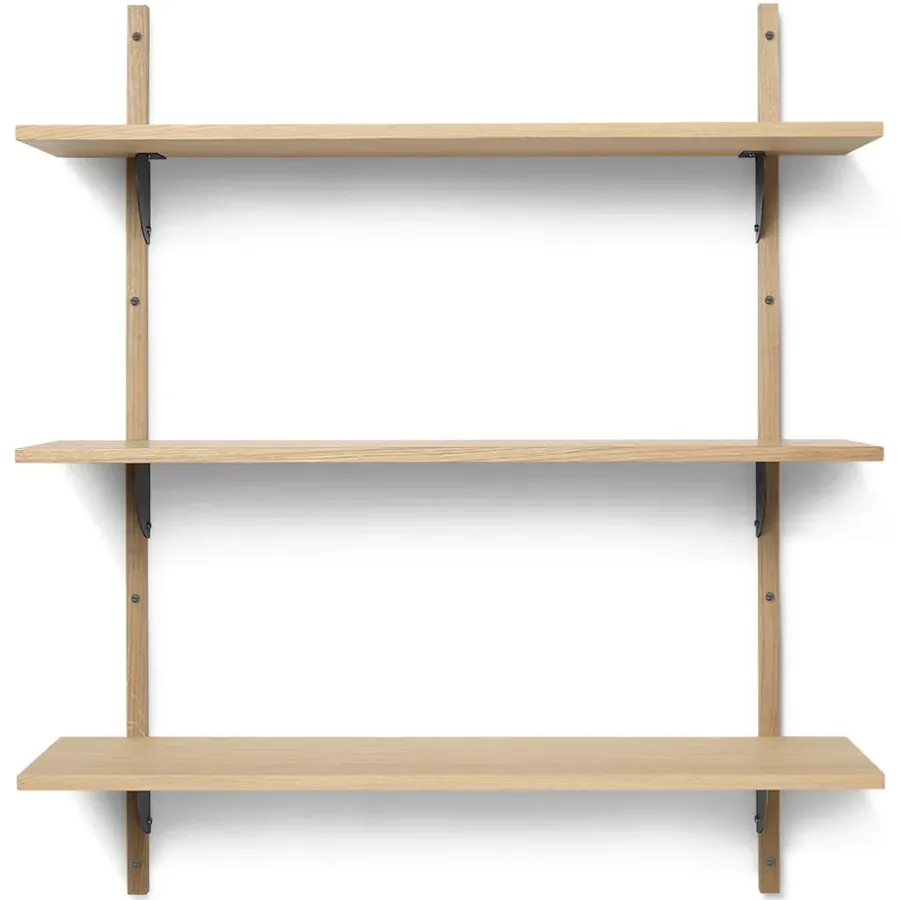 Ferm Living Sector plank triple wide, Eiken-zwart< Planken & Planksystemen