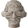 Lene Bjerre Serafina hoofd 30 cm, Monument grey (grijs)< Sculpturen & Porseleinen Beelden