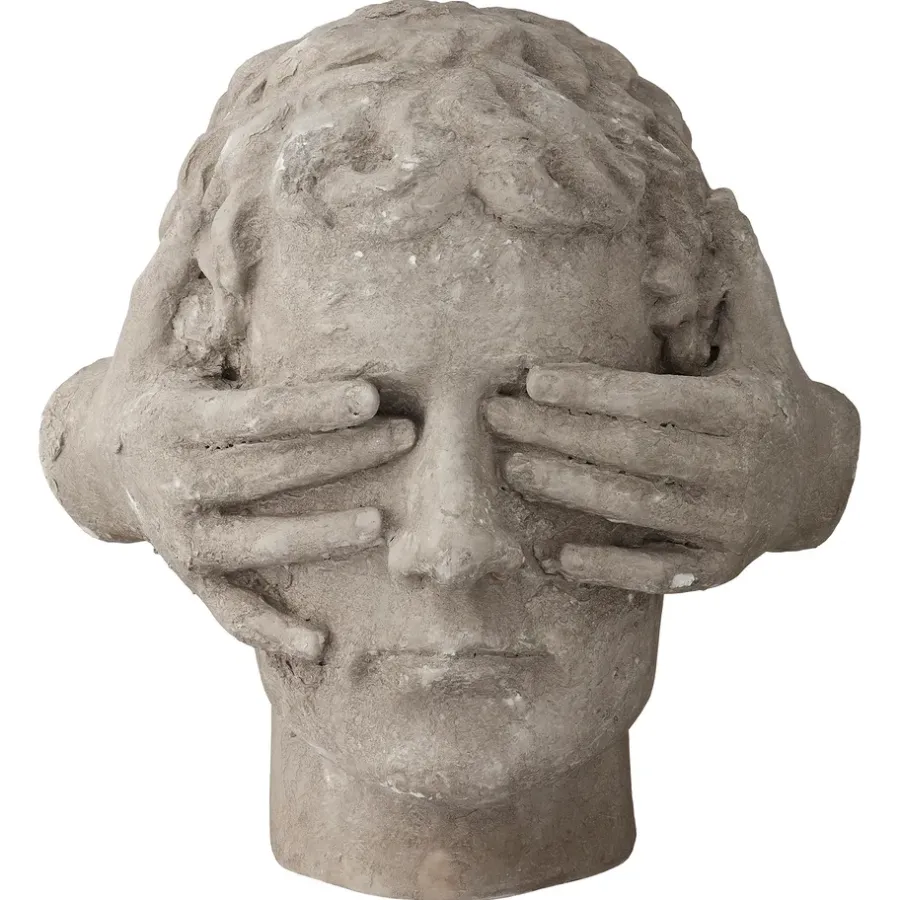 Lene Bjerre Serafina hoofd 30 cm, Monument grey (grijs)< Sculpturen & Porseleinen Beelden