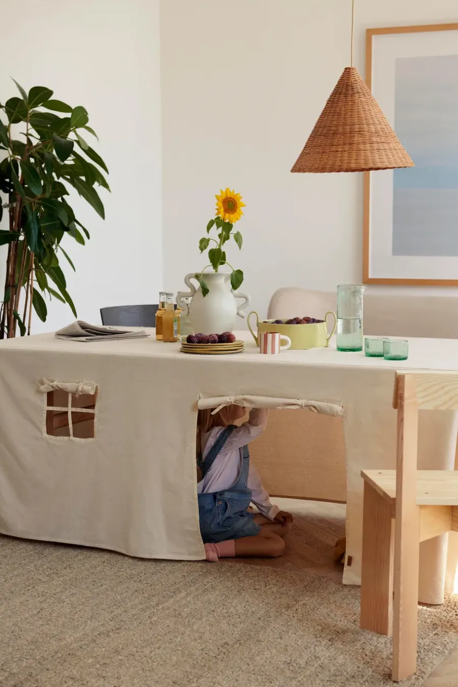 Ferm Living Settle tafel tent, Offwhite< Kinderkamer Interieuraccessoires|Kinderkamer Interieuraccessoires