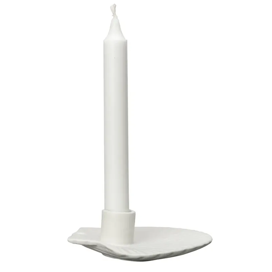 Byon Shell kandelaar 15,5 cm, White< Kandelaars